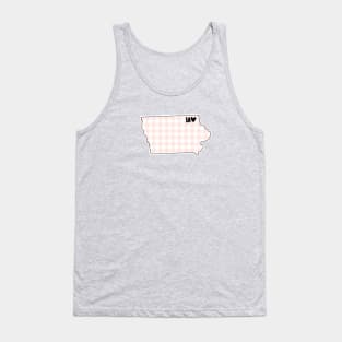 USA States: Iowa (pink plaid) Tank Top